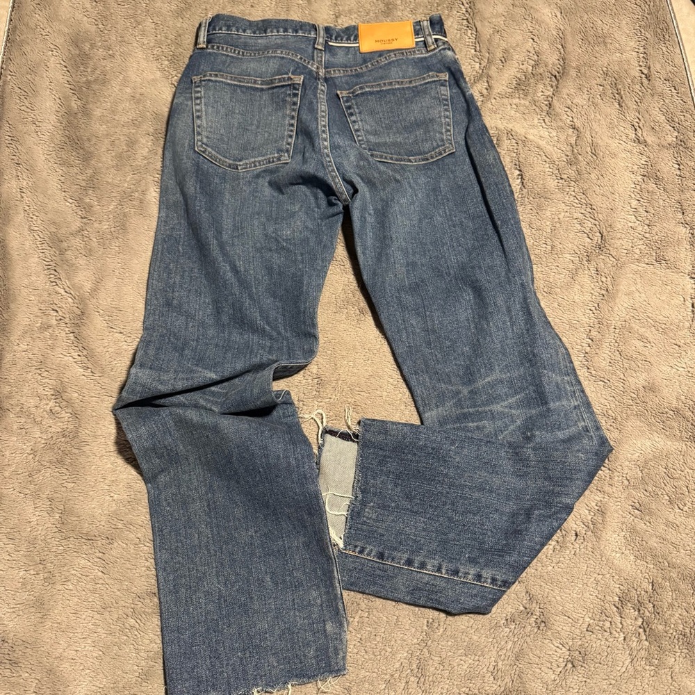Moussy Vintage Straight Leg Distressed Jeans - Picture 2 of 11